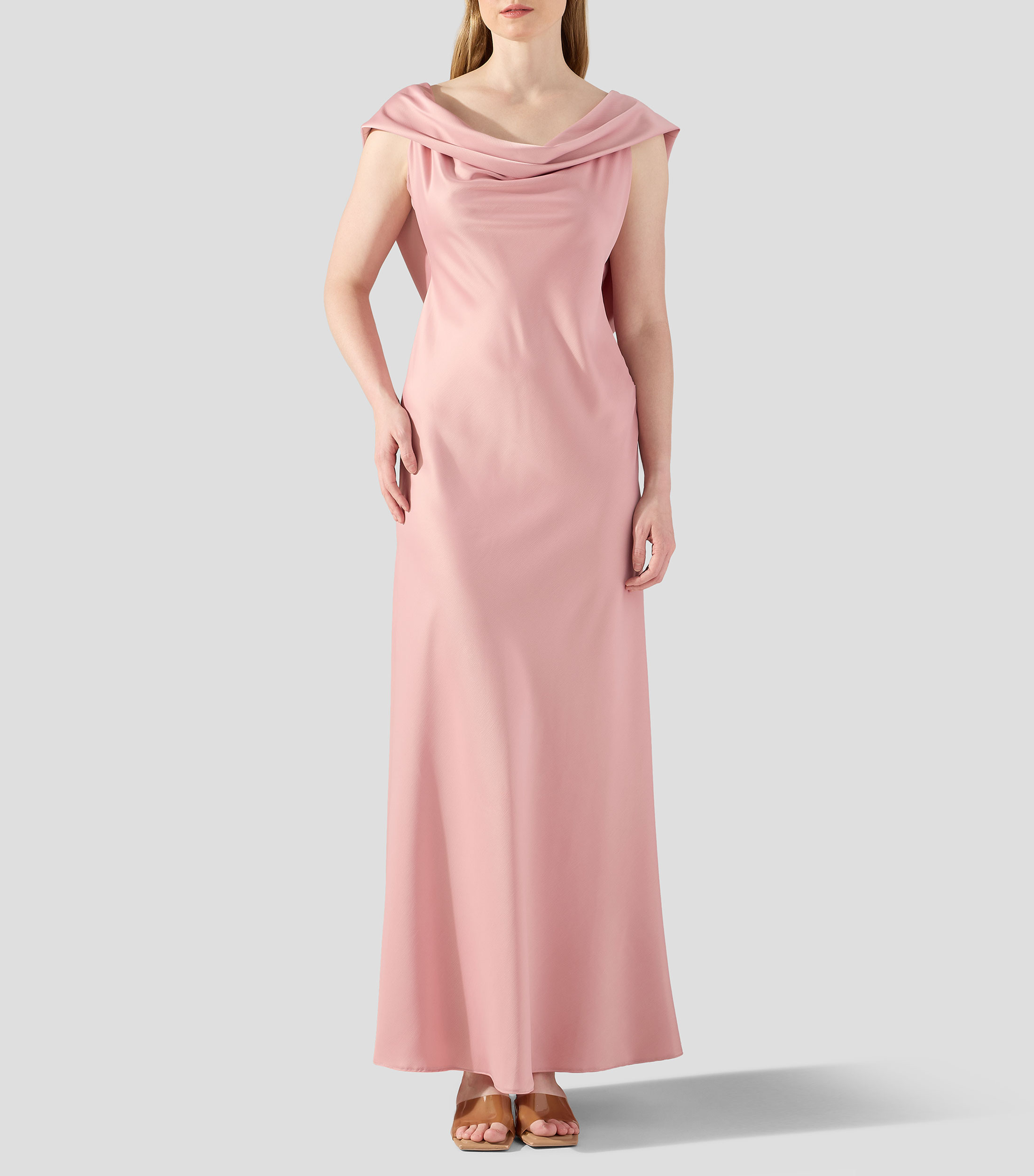 Vestido de fiesta largo liso Mujer
